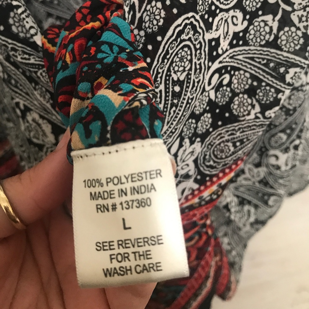 Multi patterned flowy shirt - Picture 4 of 4